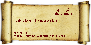 Lakatos Ludovika névjegykártya